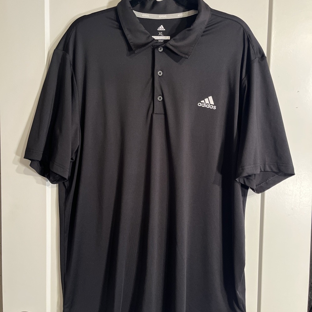 Adidas Men’s Golf Performance Polo Shirt Black XL Polyester Spandex
